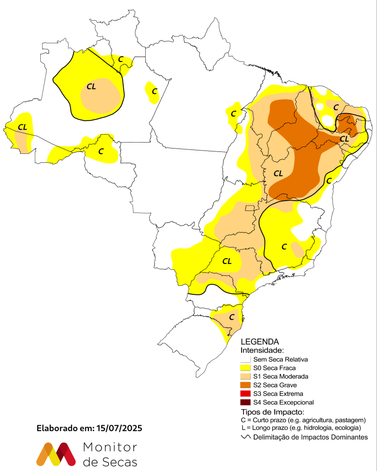 Seca moderada avança e atinge mais de 30% do Ceará, aponta Monitor 