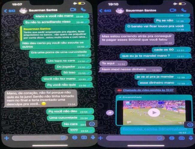 MP revela conversas de mais jogadores em esquema de manipulações