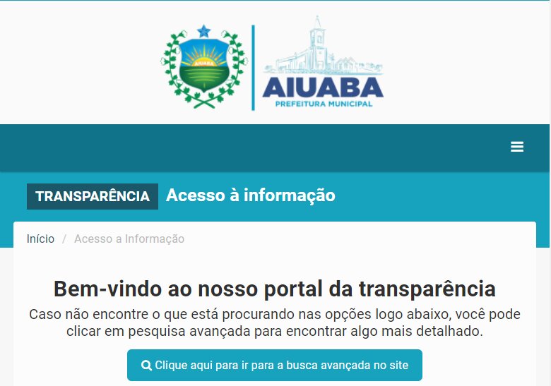 Portal da Transparência da Prefeitura de Aiuaba é alvo da Justiça