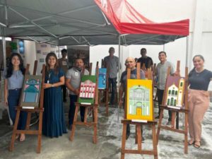 A exposição das pinturas dos jovens do centro socioeducativo também busca fortalecer a identificação com a cultura de Sobral - (Foto: Ascom/Seas)