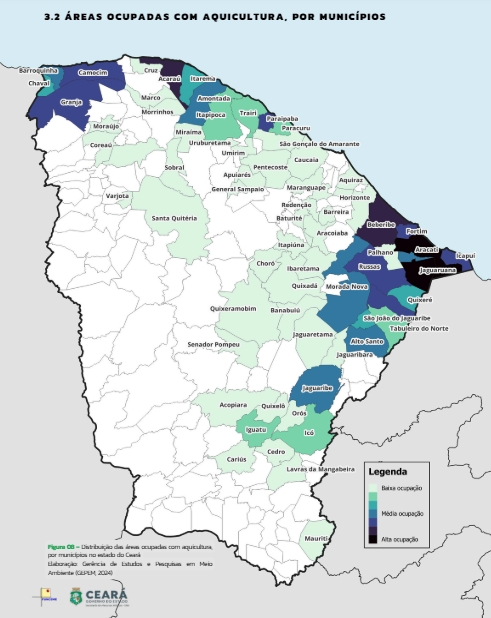 Menos de 1% da área do Ceará é dedicada à aquicultura