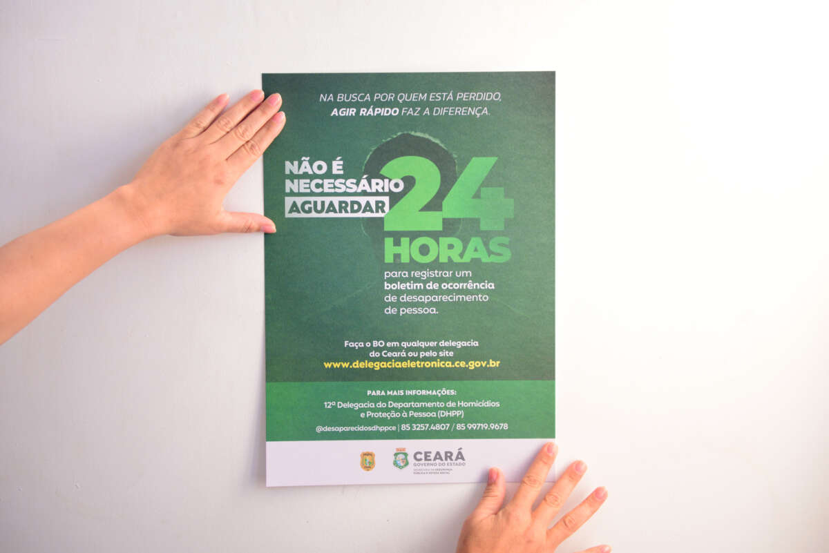 PCCE inicia campanha para facilitar registro de desaparecimento de pessoas