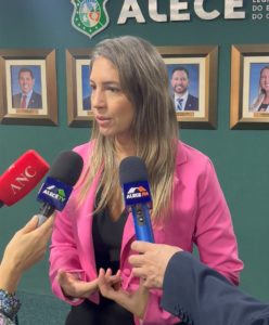 Deputada critica Trump; Larissa Gaspar fez referências às medidas tomadas pelo presidente na área da economia - (Foto: Pablo Giovanni)
