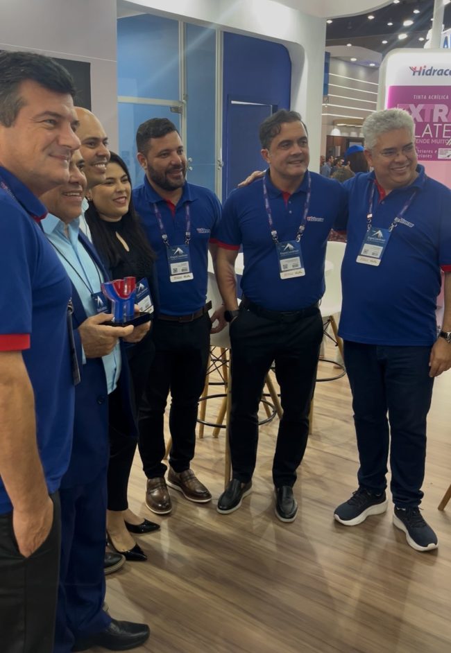 Presente no mercado há mais de 60 anos, a empresa de tintas Hidracor foi um dos destaques no prêmio "impacto visual" da Expoconstruir - (Foto: REDE ANC)