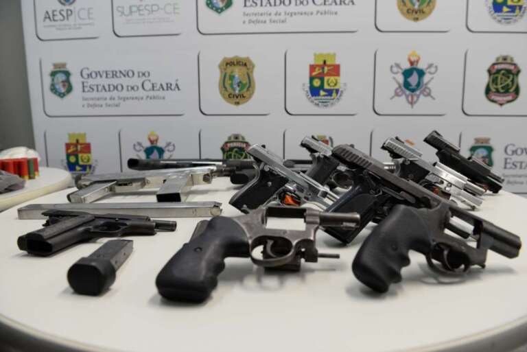 Apreensão de armas cresce 11,9% no Ceará e chega a 6,6 mil em 2025