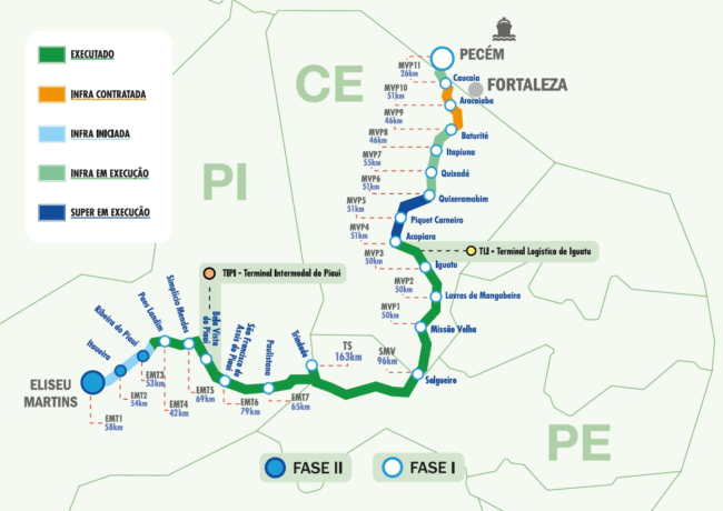Transnordestina inicia transporte de cargas após liberação do Ibama