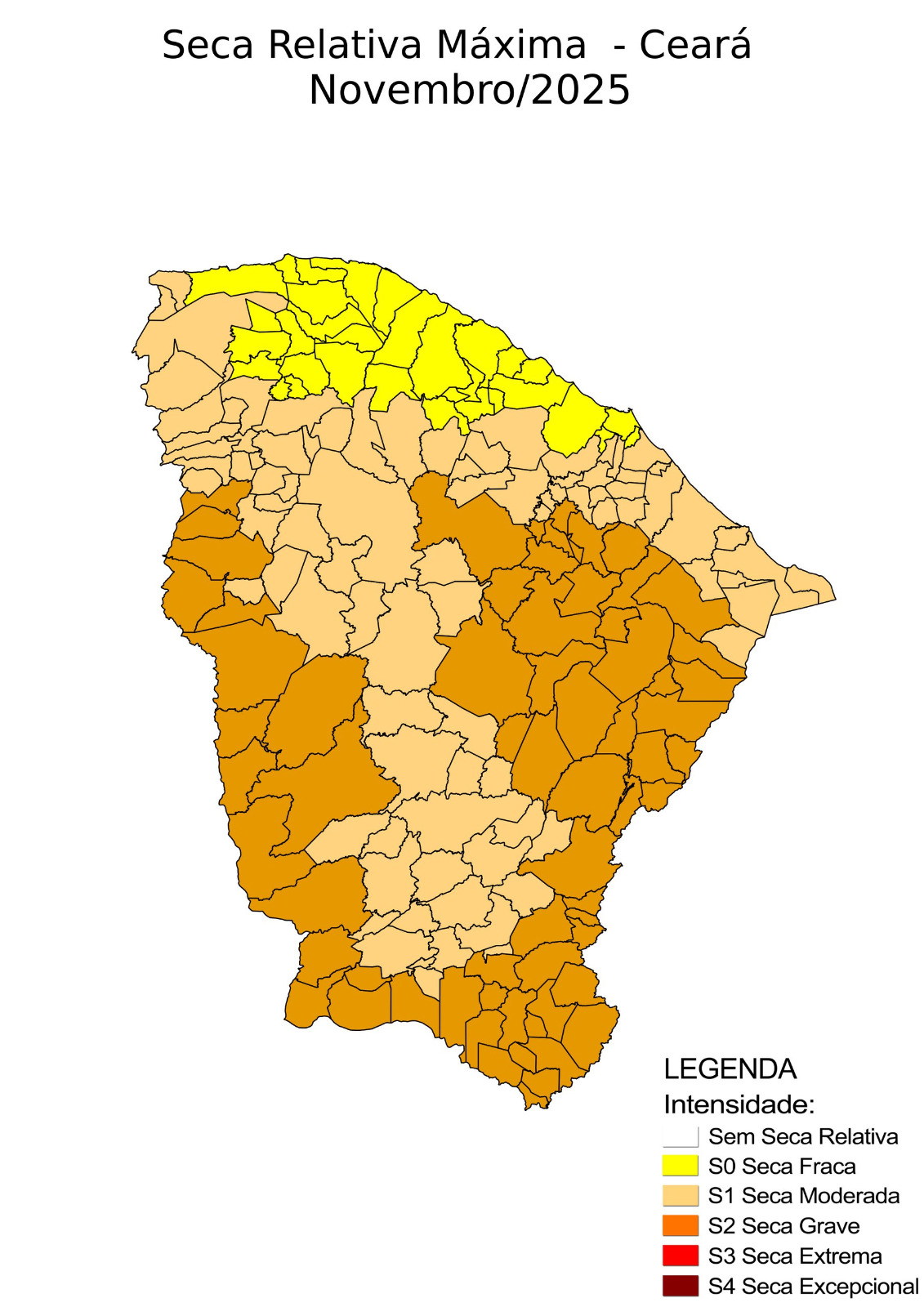Seca grave atinge 26,7% do território cearense, aponta Monitor de Secas
