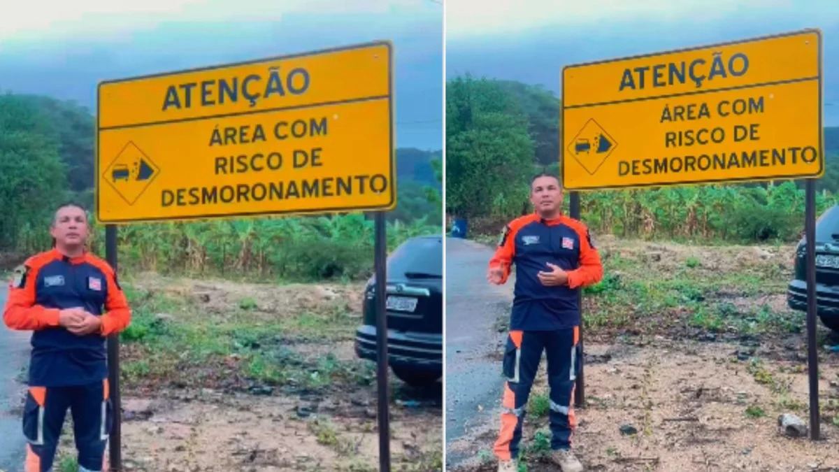 Trechos da CE-243, em Uruburetama, têm risco de deslizamento de terra