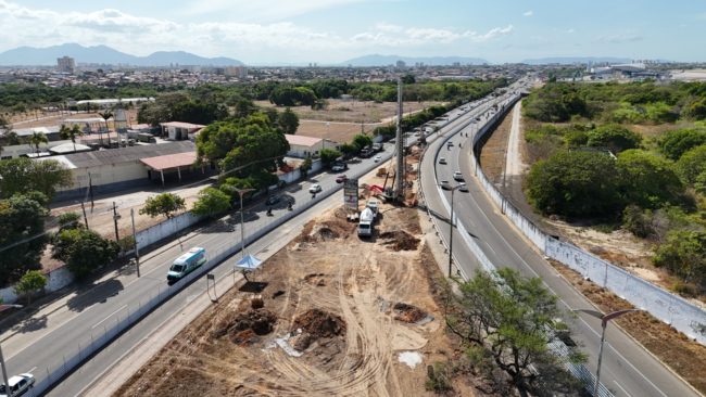 Obras do VLT alteram acesso entre Av. do Aeroporto e Alberto Craveiro