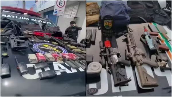 Polícia apreende fuzis e explosivos após ação contra facção em Sobral