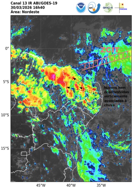 Dois avisos meteorológicos colocam Ceará sob alerta para chuvas