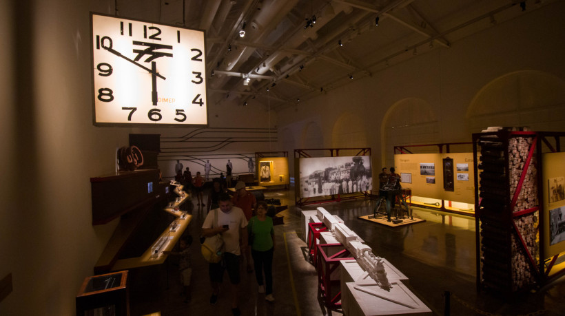 A atividade no Museu Ferroviário promove uma interação sobre parte importante na construção histórica da cidade de Fortaleza - (Foto: Reprodução)