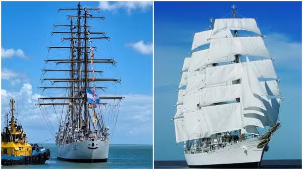 Navio-escola da Marinha Argentina abre visitação gratuita em Fortaleza