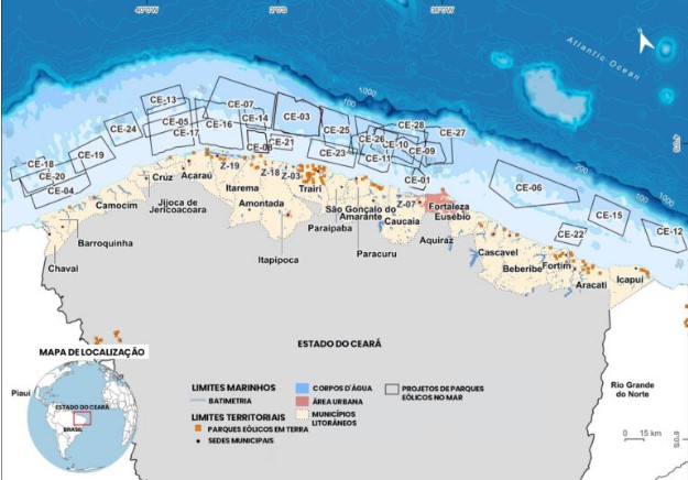 Expansão de eólicas offshore no Ceará ameaça rotas tradicionais da pesca artesanal