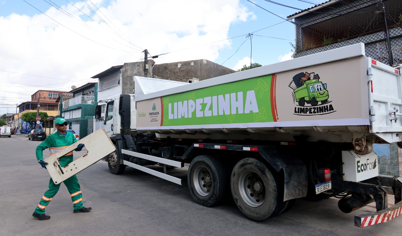 Veja a rota do caminhão Limpezinha em Fortaleza nesta semana