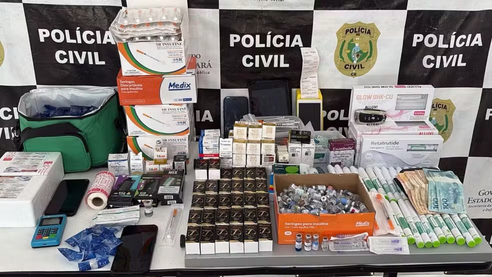Polícia apreende emagrecedores e anabolizantes e prende três pessoas no Ceará