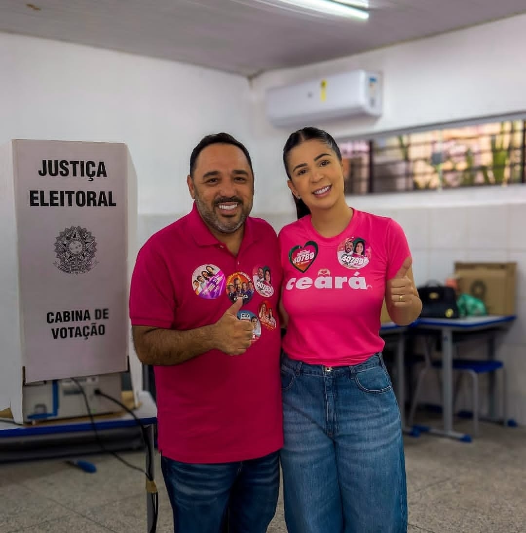 Paloma ao lado do marido, o prefeito de Tianguá, Alex Nunes. Foto: Reprodução / Redes Sociais