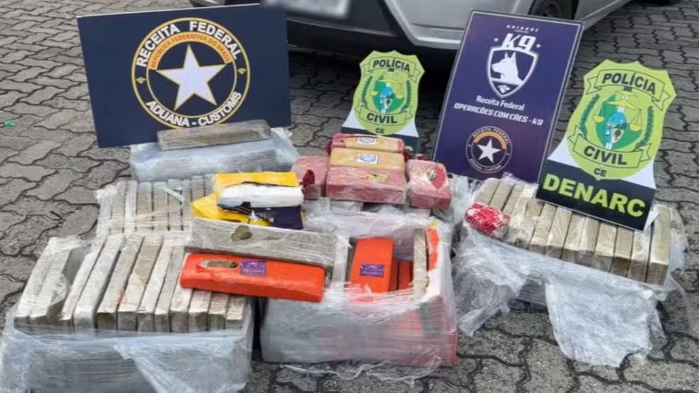 Carga de equipamentos de som escondia 146 kg de drogas em Fortaleza