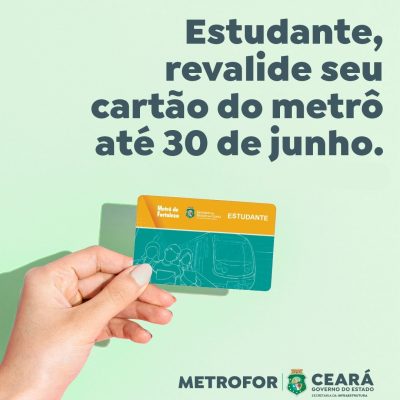 Metrofor: estudantes precisam renovar cadastro da meia passagem